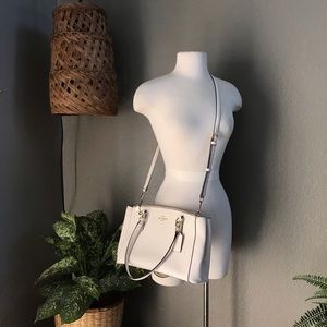 Authentic Coach Christie Carryall Cream Satchel crossbody Bag